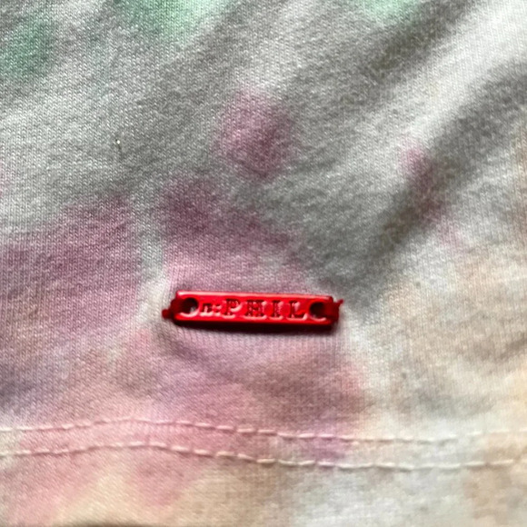 N:philanthropy Tie Dye Square Neck Fitted Midi Jersey High Slit Dress size L - Picture 4 of 9